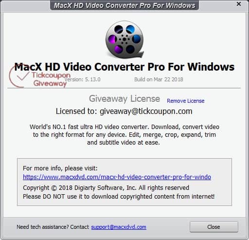 Macx Video Converter Pro License