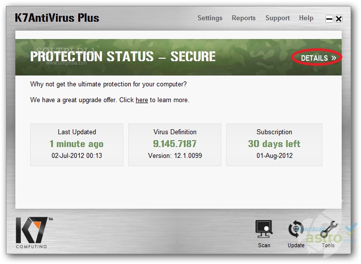 K7 antivirus for windows 10
